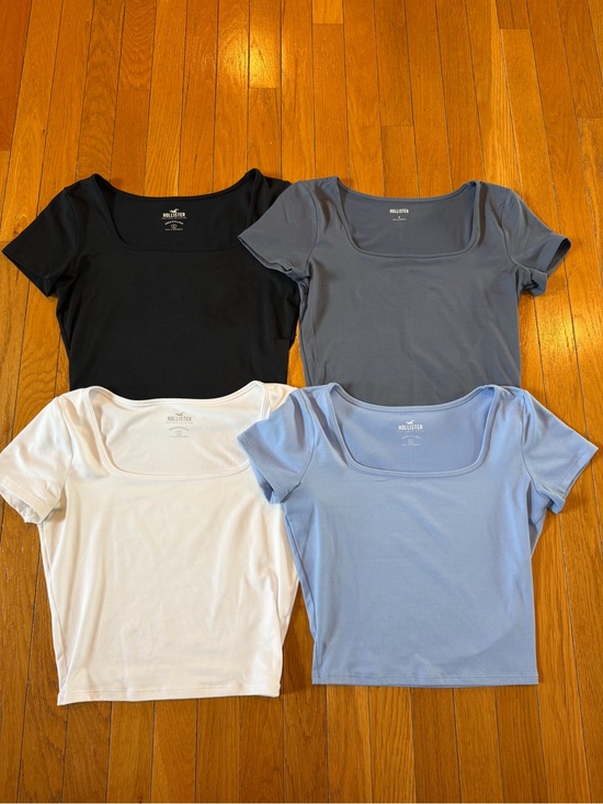 Hollister Tops - 4 Hollister Square Neck Short Sleeve Crop Tops Size Small Must Have Collection